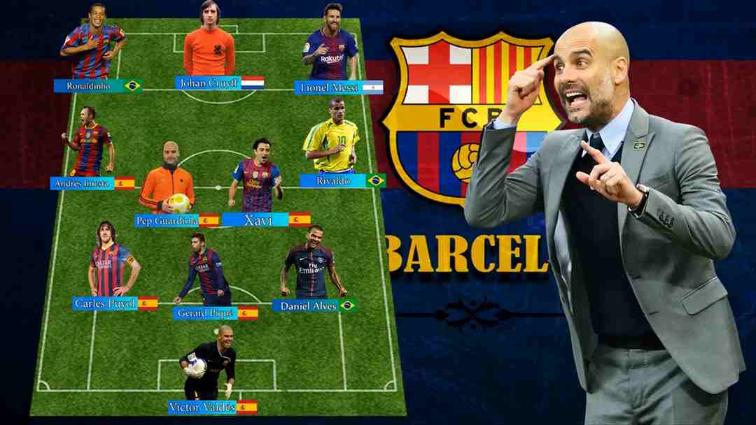 Thời ngài Pep nắm trong tay đội hình Barca FO4 khủng