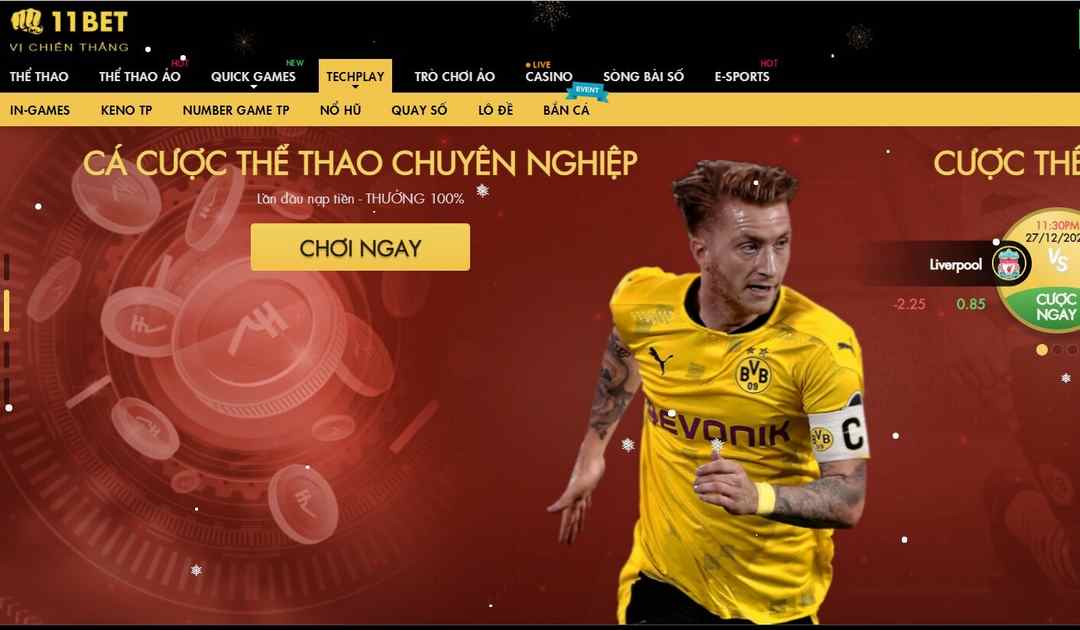 Nhà cái 11Bet đưa ra khuyến mãi khủng 